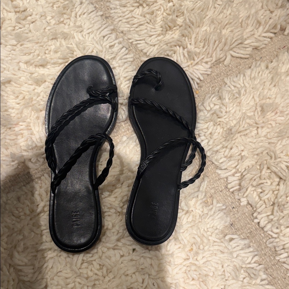 Women’s PAIGE Braided Strap Slide Sandals - Black